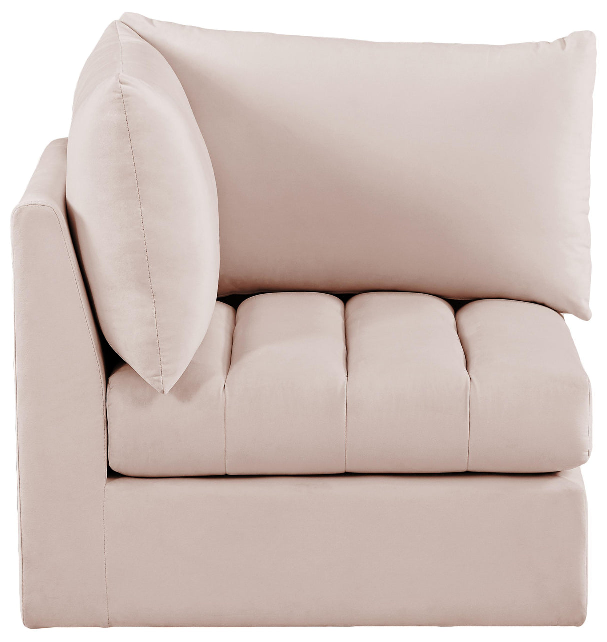 Jacob Pink Velvet Corner - galleria furniture outlet
