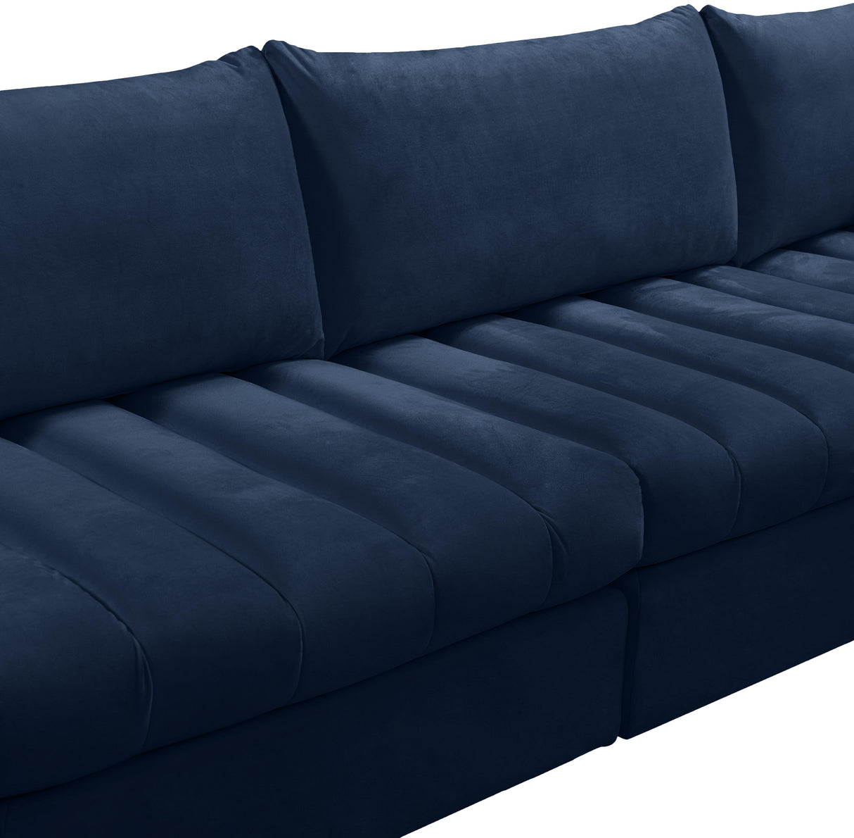 Jacob Navy Velvet Modular Sectional - galleria furniture outlet