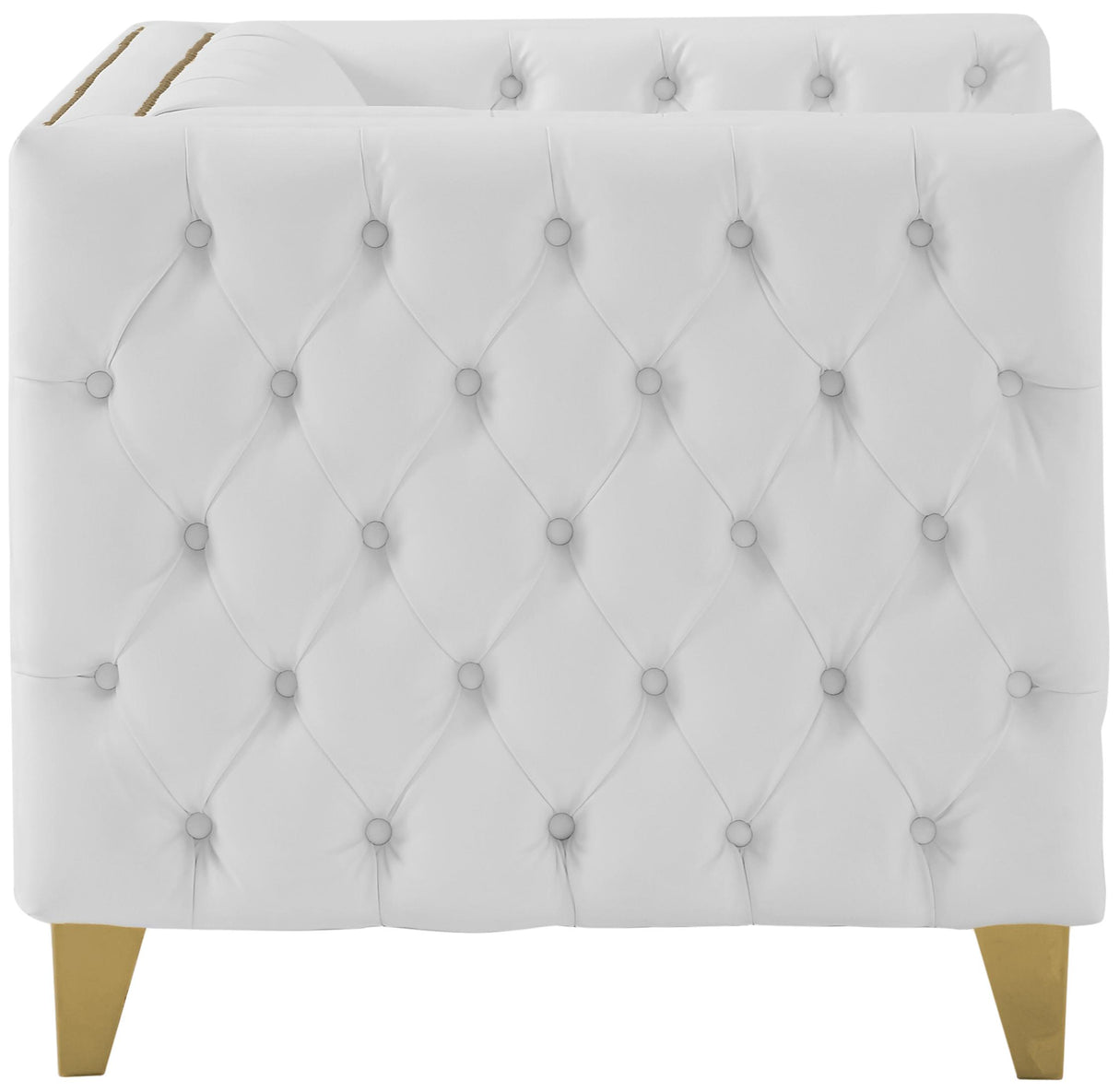 Michelle White Faux Leather Chair - galleria furniture outlet