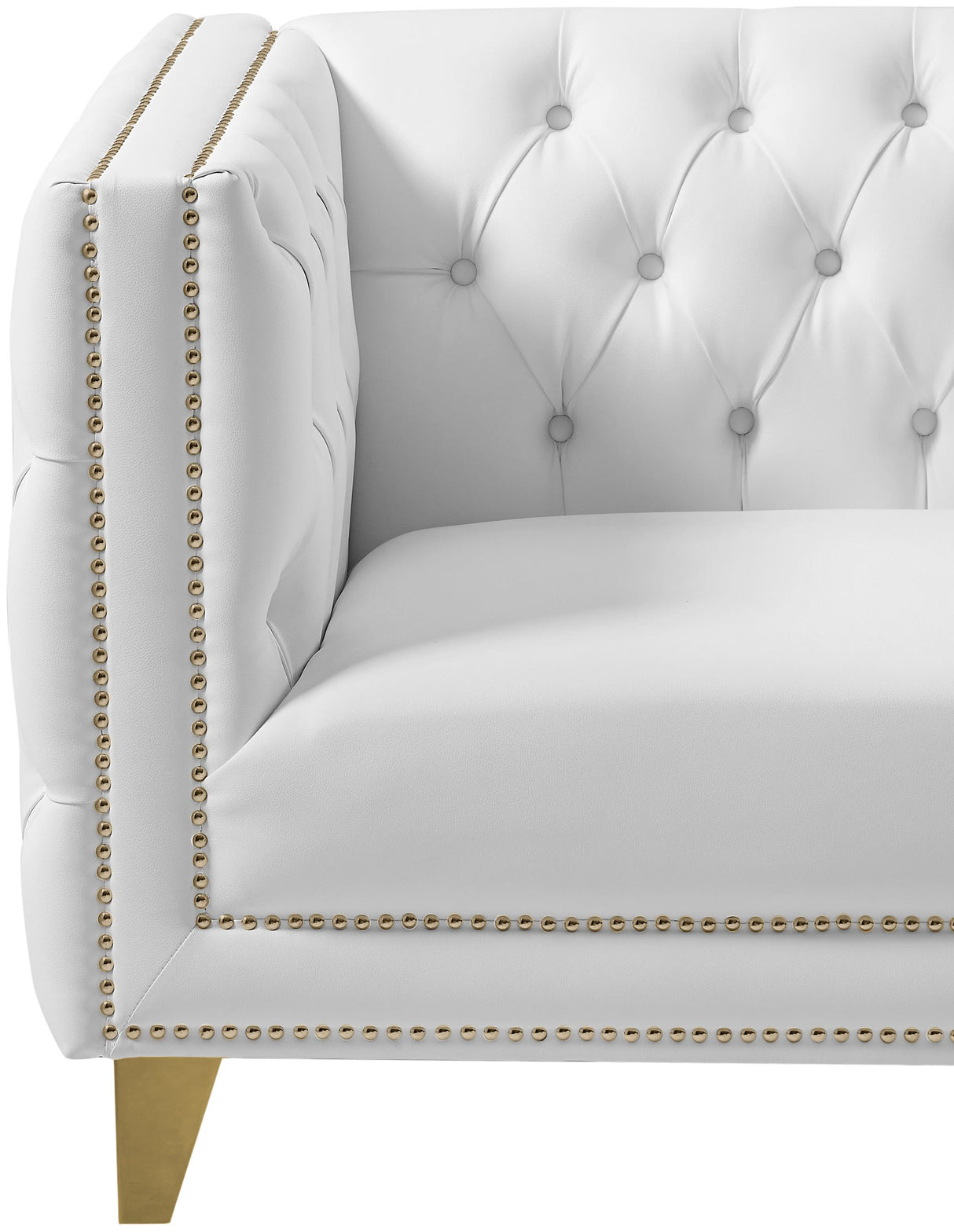 Michelle White Faux Leather Chair - galleria furniture outlet