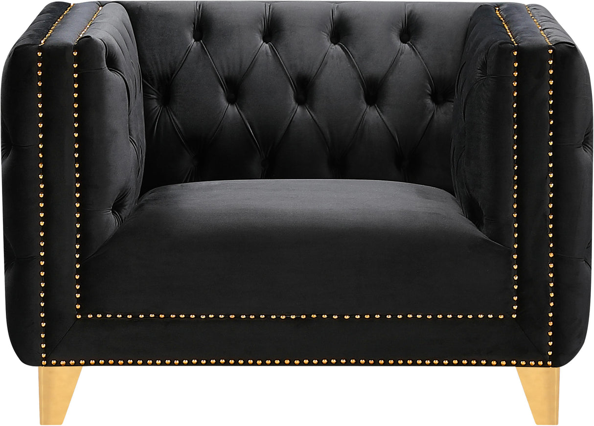 Michelle Black Velvet Chair