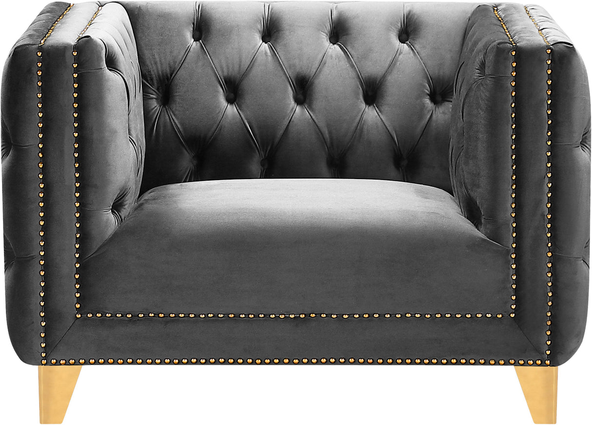 Michelle Grey Velvet Chair