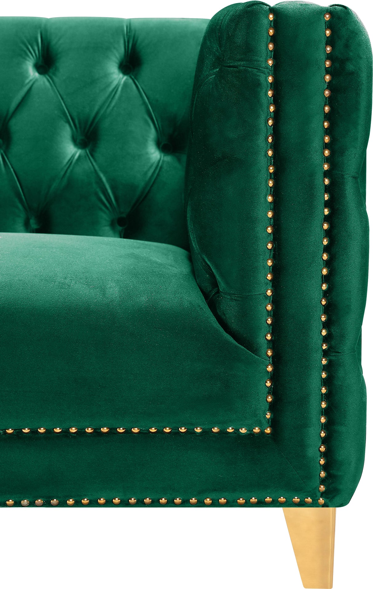 Michelle Green Velvet Sofa - galleria furniture outlet