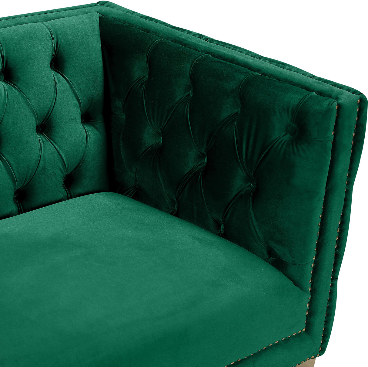Michelle Green Velvet Sofa - galleria furniture outlet