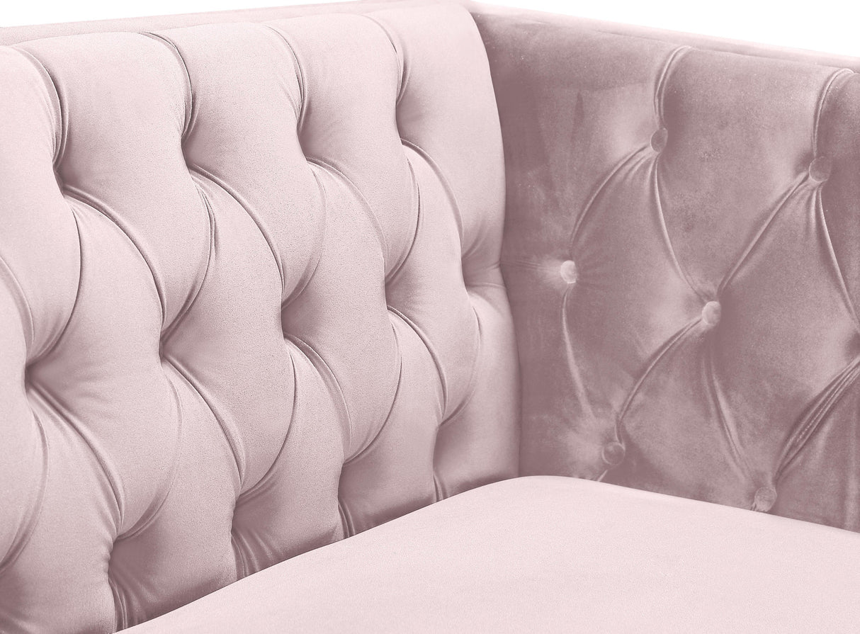 Michelle Pink Velvet Chair - galleria furniture outlet