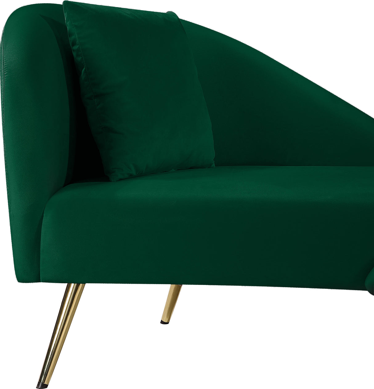 Nolan Green Velvet Chaise - galleria furniture outlet