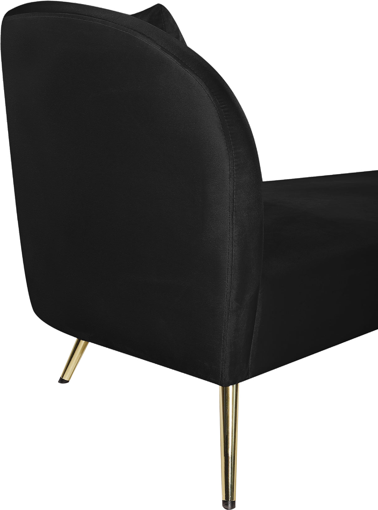 Nolan Black Velvet Chaise - galleria furniture outlet