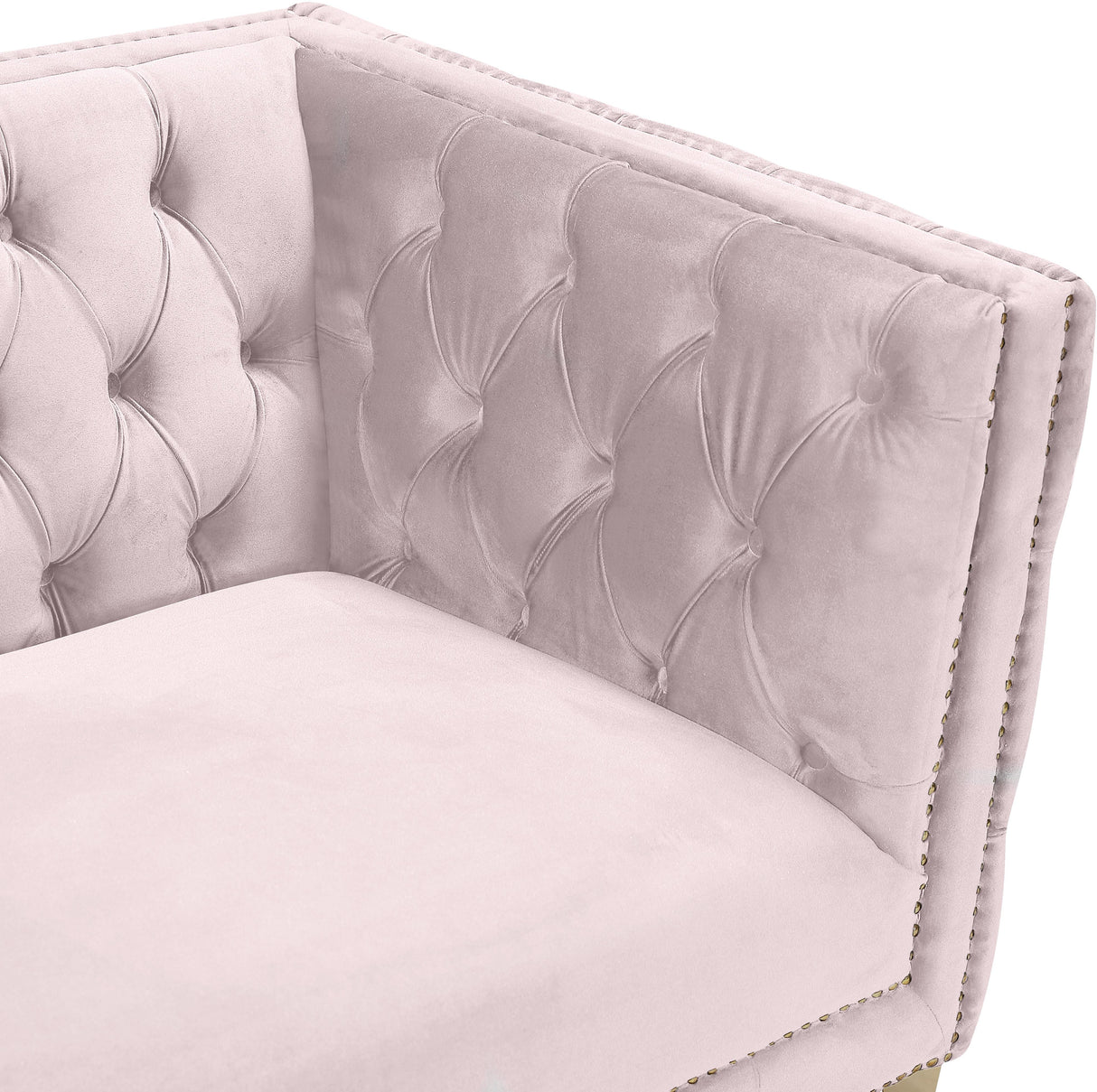 Michelle Pink Velvet Chair - galleria furniture outlet