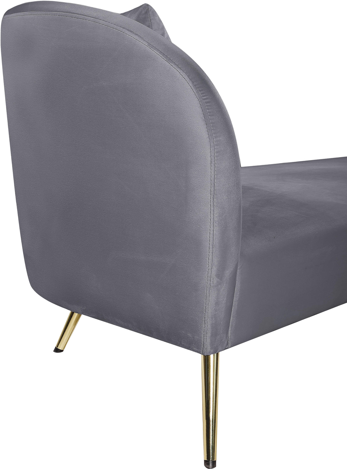 Nolan Grey Velvet Chaise - galleria furniture outlet