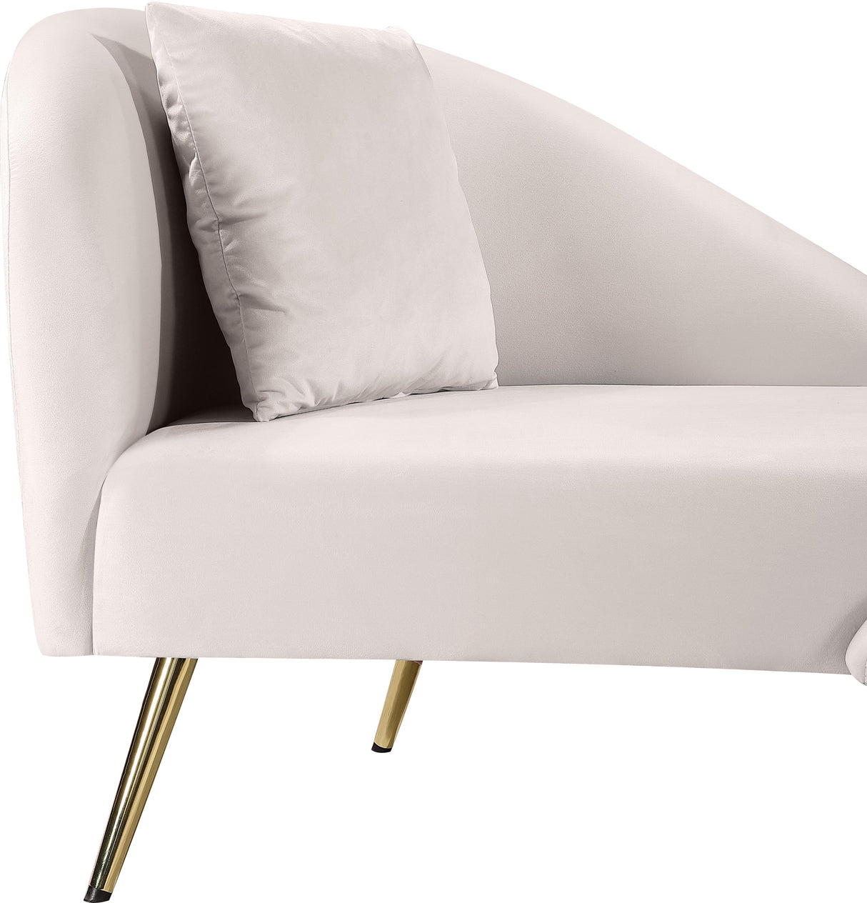Nolan Cream Velvet Chaise - galleria furniture outlet