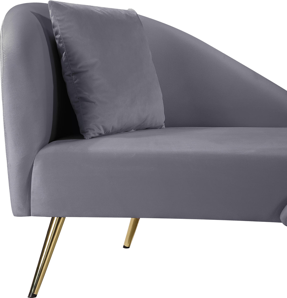 Nolan Grey Velvet Chaise - galleria furniture outlet