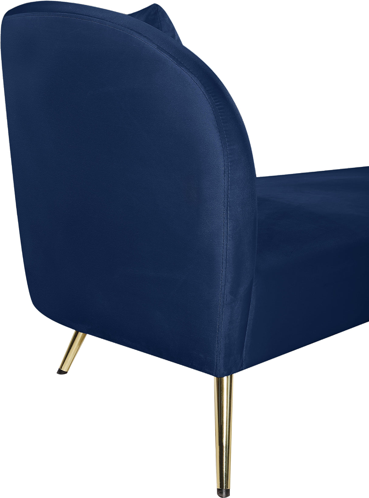 Nolan Navy Velvet Chaise - galleria furniture outlet