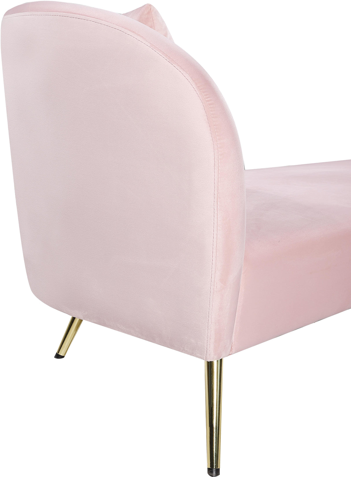 Nolan Pink Velvet Chaise - galleria furniture outlet