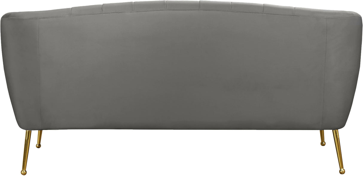 Tori Grey Velvet Loveseat - galleria furniture outlet