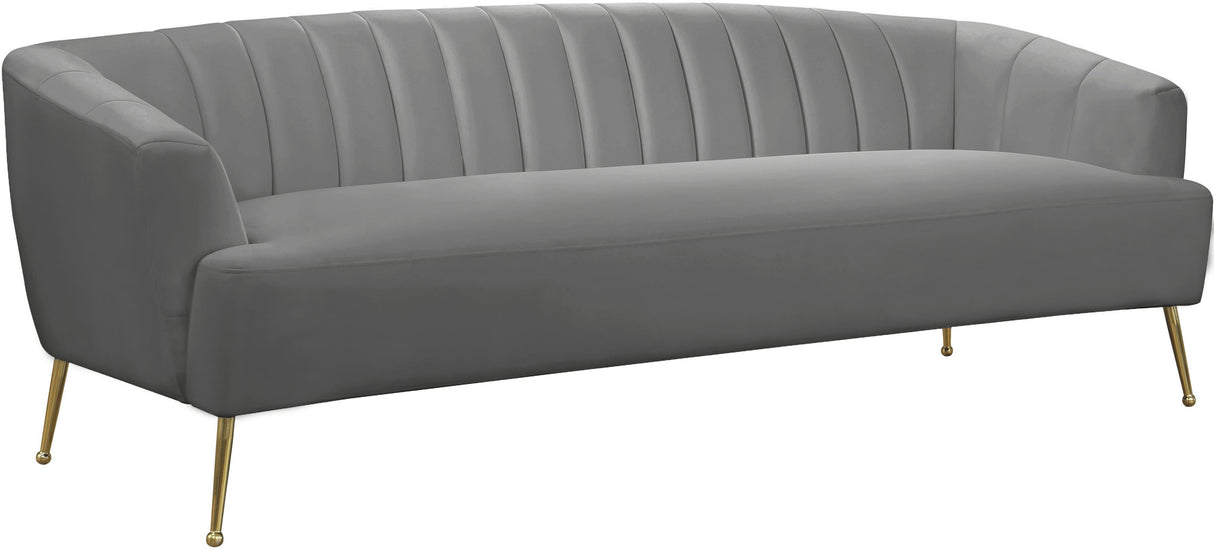 Tori Grey Velvet Sofa - galleria furniture outlet