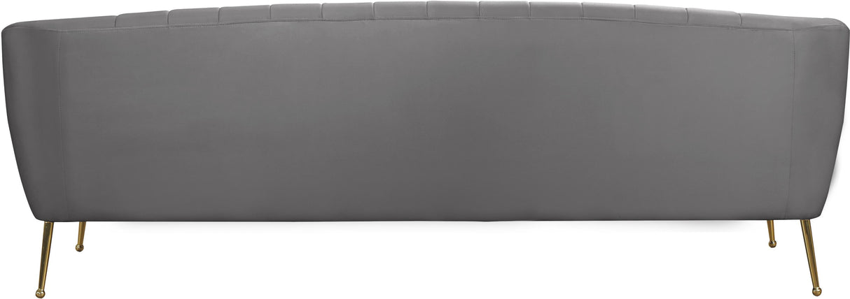 Tori Grey Velvet Sofa - galleria furniture outlet