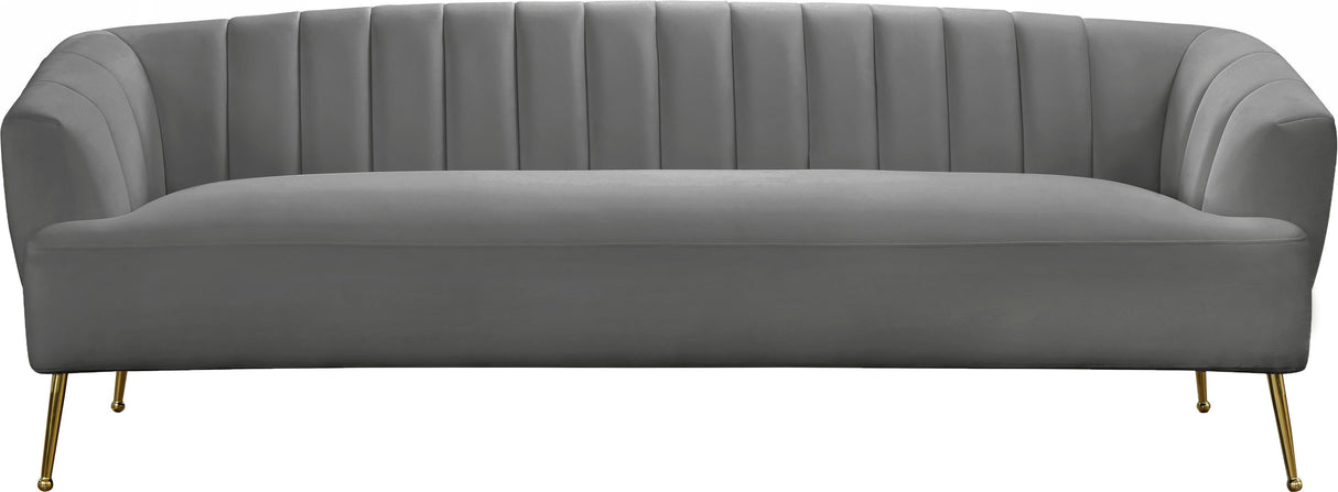 Tori Grey Velvet Sofa - galleria furniture outlet
