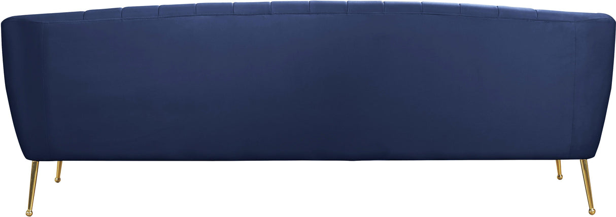 Tori Navy Velvet Sofa - galleria furniture outlet