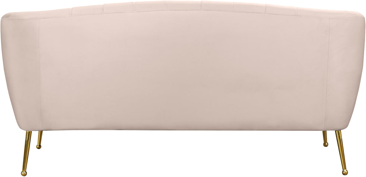 Tori Pink Velvet Loveseat - galleria furniture outlet