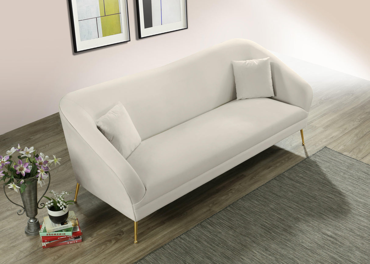 Hermosa Cream Velvet Sofa - galleria furniture outlet
