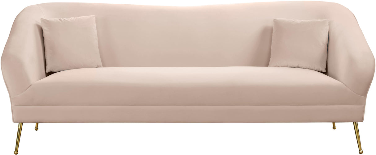 Hermosa Pink Velvet Sofa - galleria furniture outlet