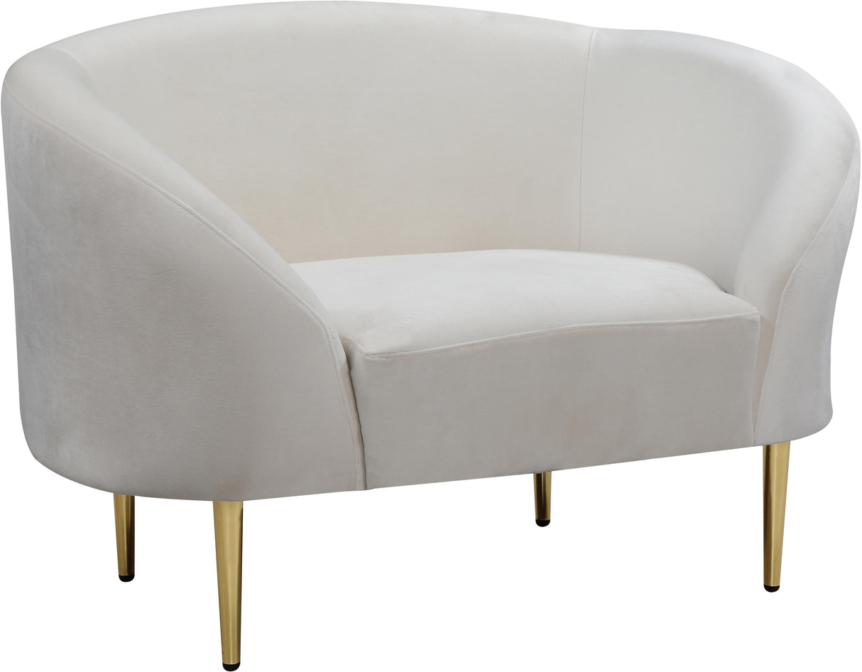 Ritz Cream Velvet Chair