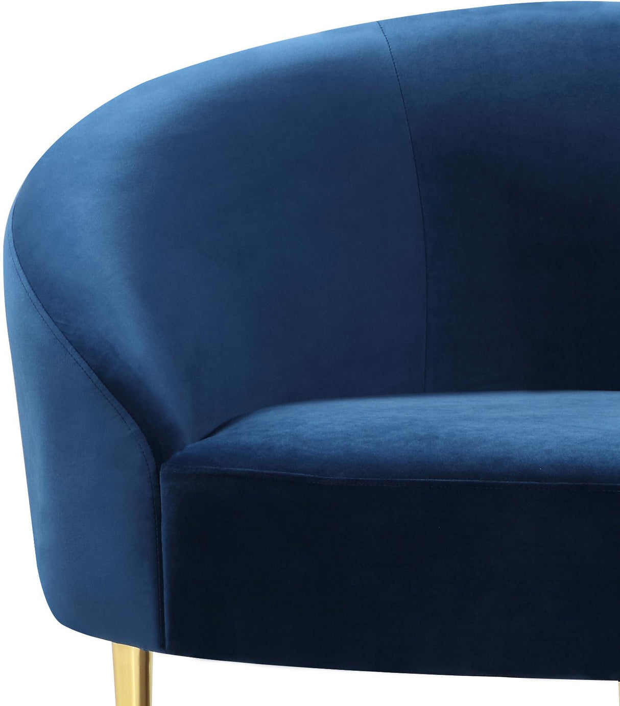 Ritz Navy Velvet Loveseat - galleria furniture outlet