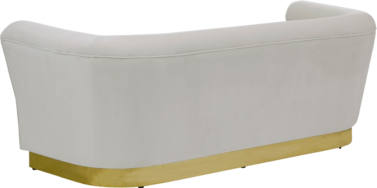Bellini Cream Velvet Sofa - galleria furniture outlet