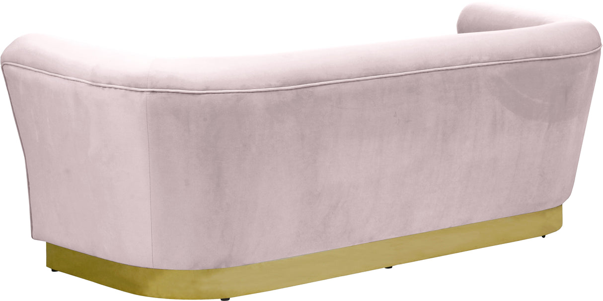 Bellini Pink Velvet Sofa - galleria furniture outlet