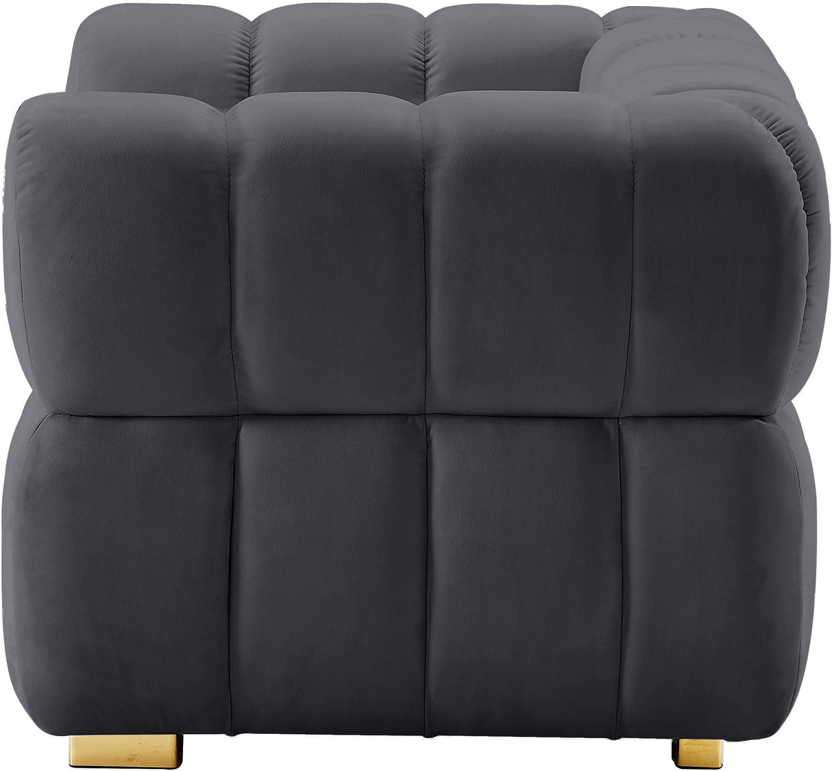 Gwen Grey Velvet Chair - galleria furniture outlet