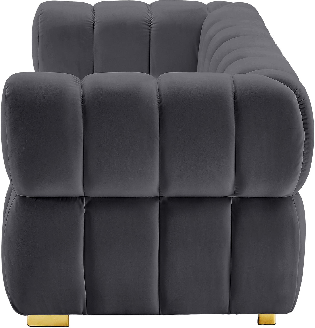 Gwen Grey Velvet Loveseat - galleria furniture outlet