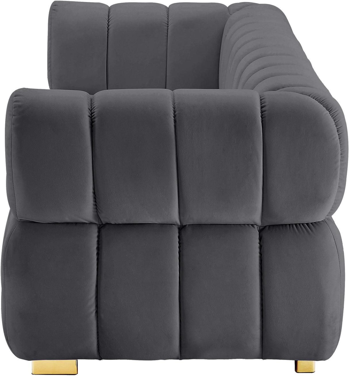 Gwen Grey Velvet Sofa - galleria furniture outlet