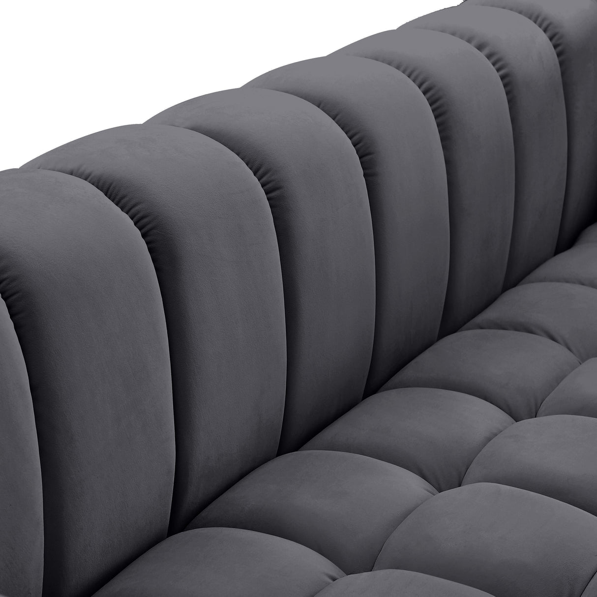 Gwen Grey Velvet Loveseat - galleria furniture outlet