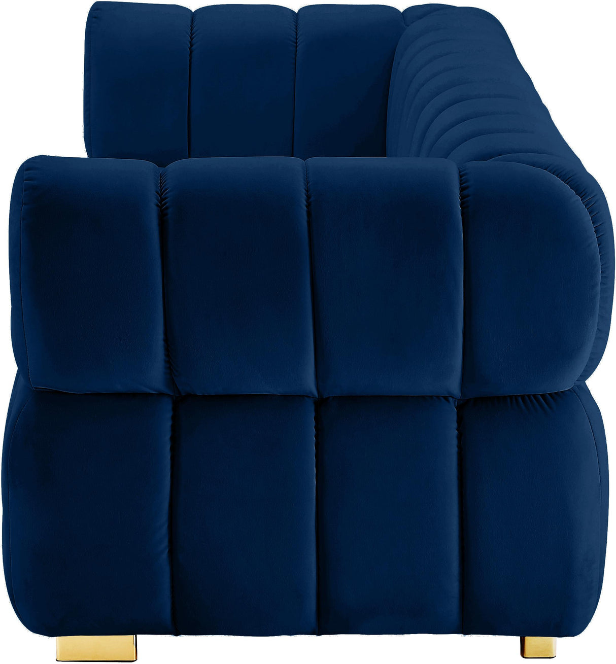 Gwen Navy Velvet Sofa - galleria furniture outlet