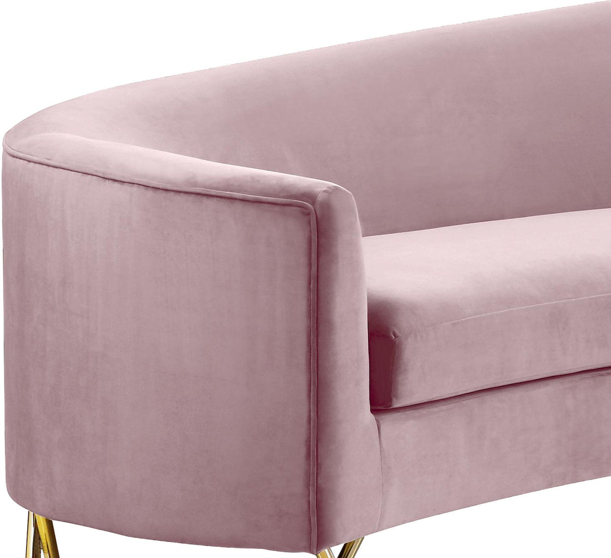 Serpentine Pink Velvet 3pc. Sectional - galleria furniture outlet