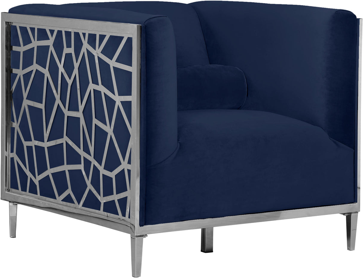 Opal Navy Velvet Chair