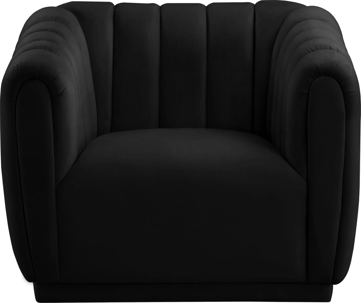 Dixie Black Velvet Chair - galleria furniture outlet