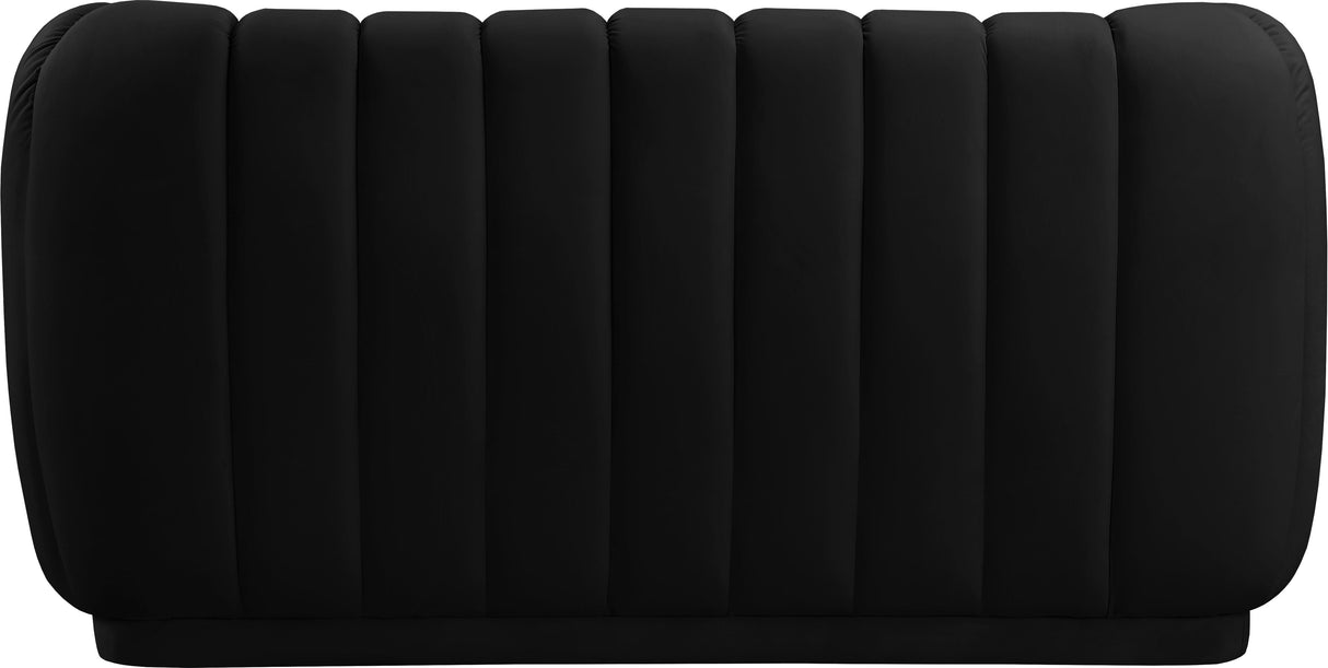 Dixie Black Velvet Loveseat - galleria furniture outlet