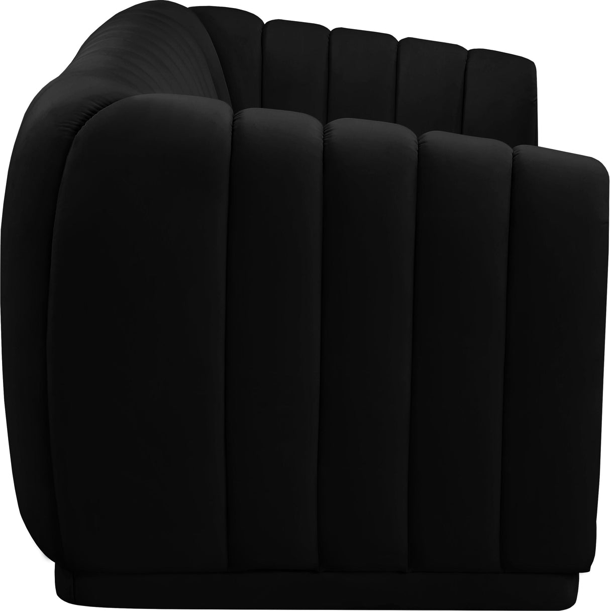 Dixie Black Velvet Sofa - galleria furniture outlet