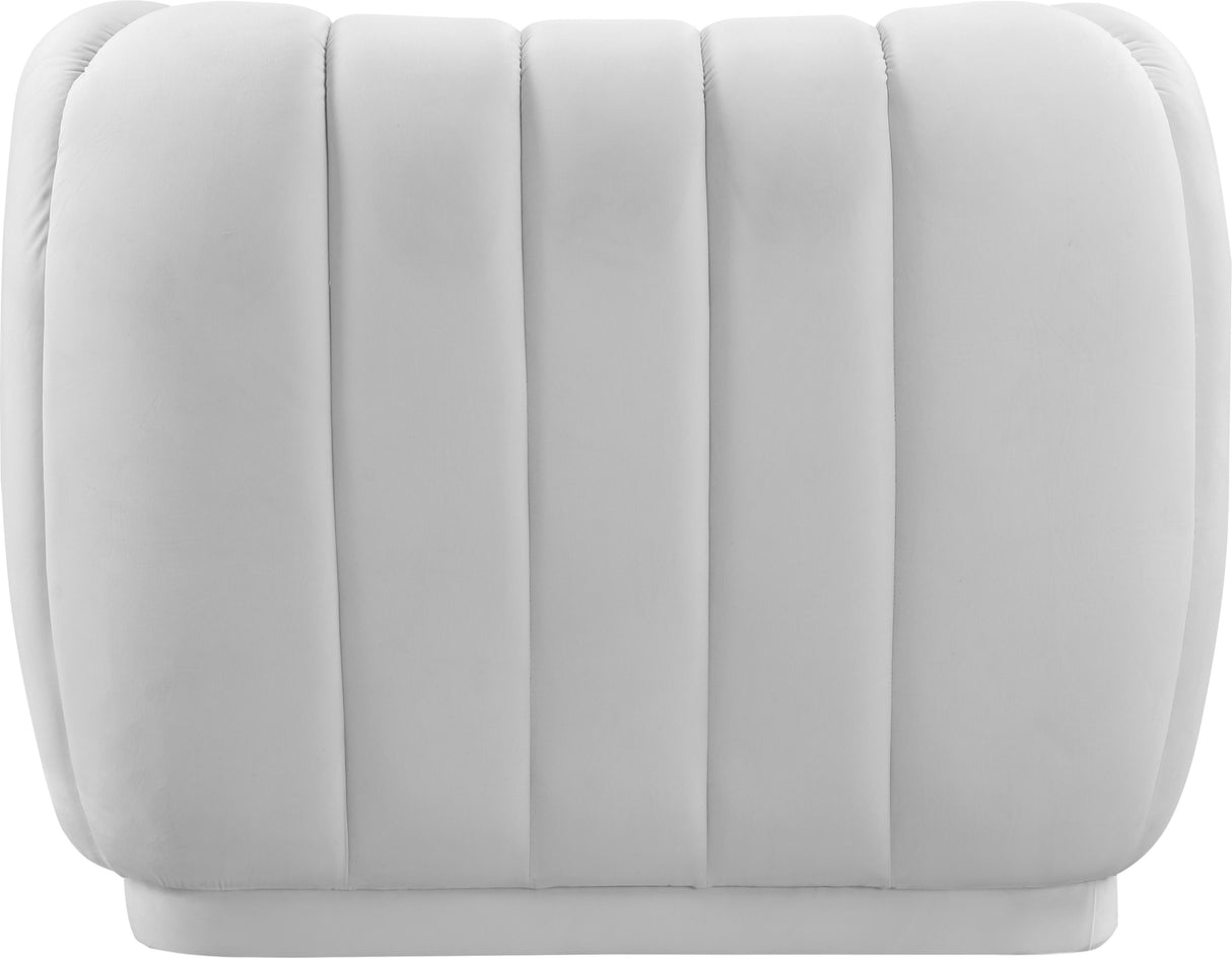 Dixie Cream Velvet Chair - galleria furniture outlet