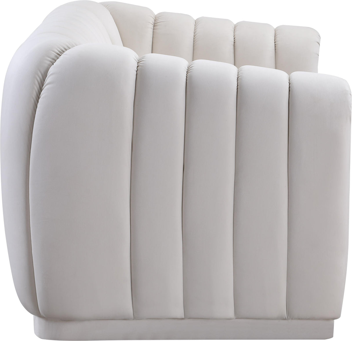 Dixie Cream Velvet Loveseat - galleria furniture outlet