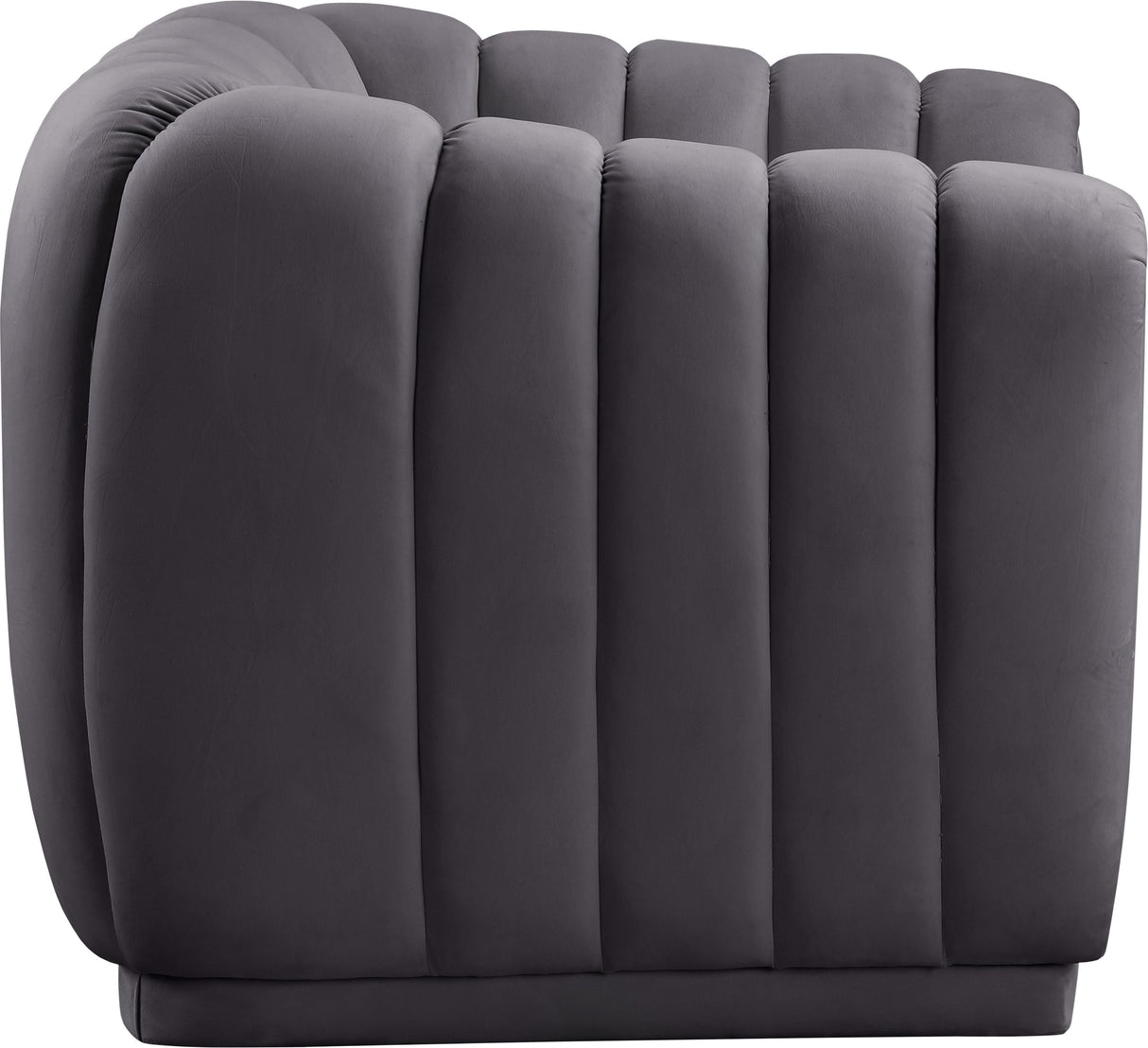 Dixie Grey Velvet Chair - galleria furniture outlet