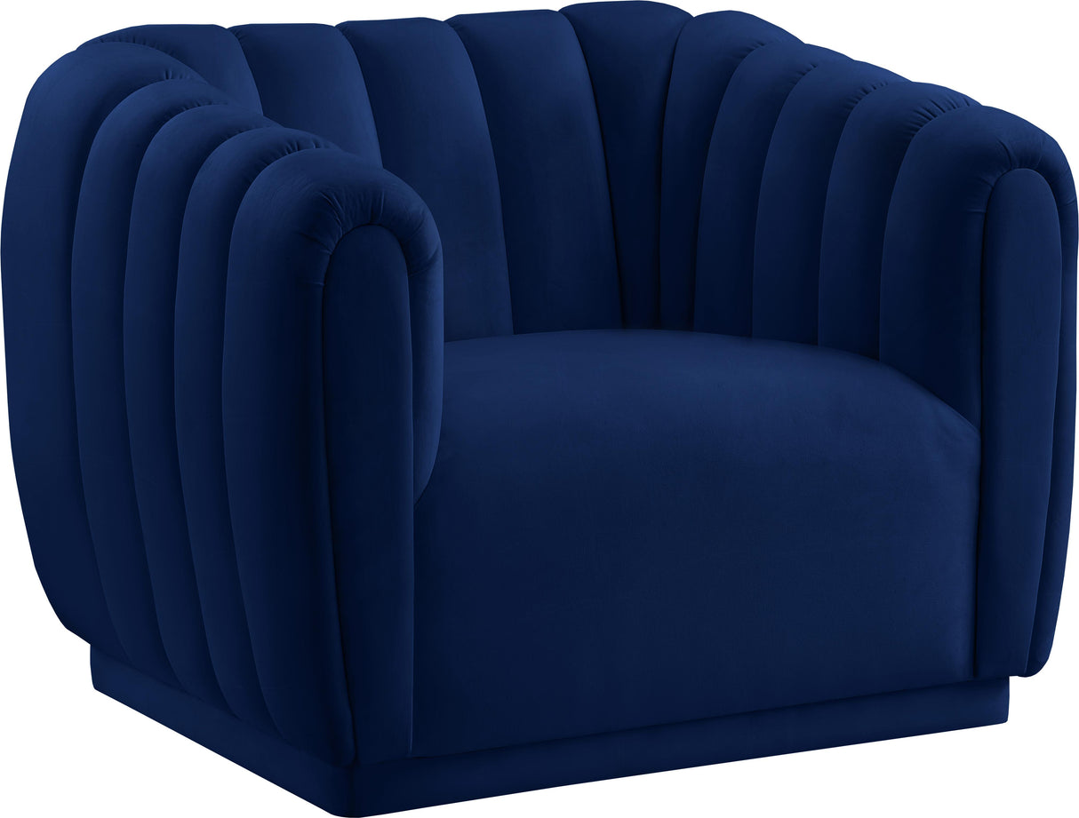 Dixie Navy Velvet Chair