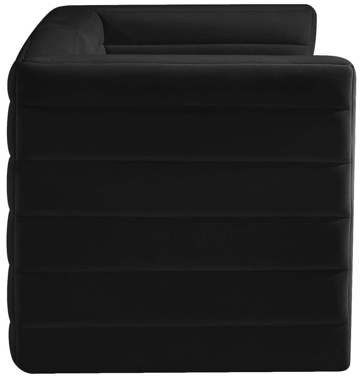 Quincy Black Velvet Modular Sofa - galleria furniture outlet