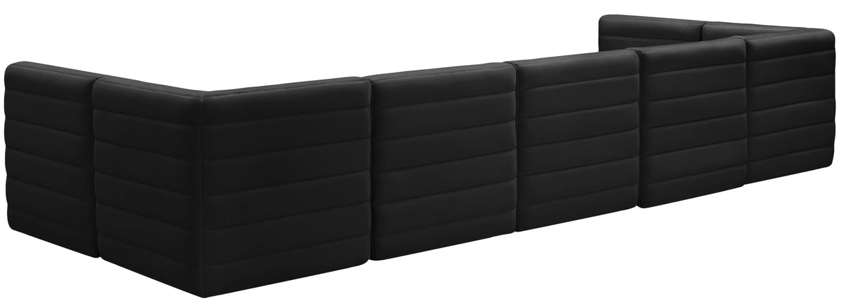 Quincy Black Velvet Modular Sectional - galleria furniture outlet
