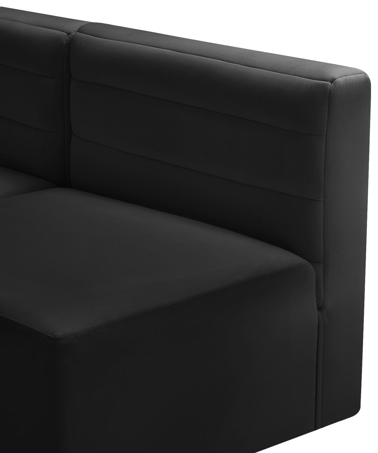 Quincy Black Velvet Modular Sectional - galleria furniture outlet