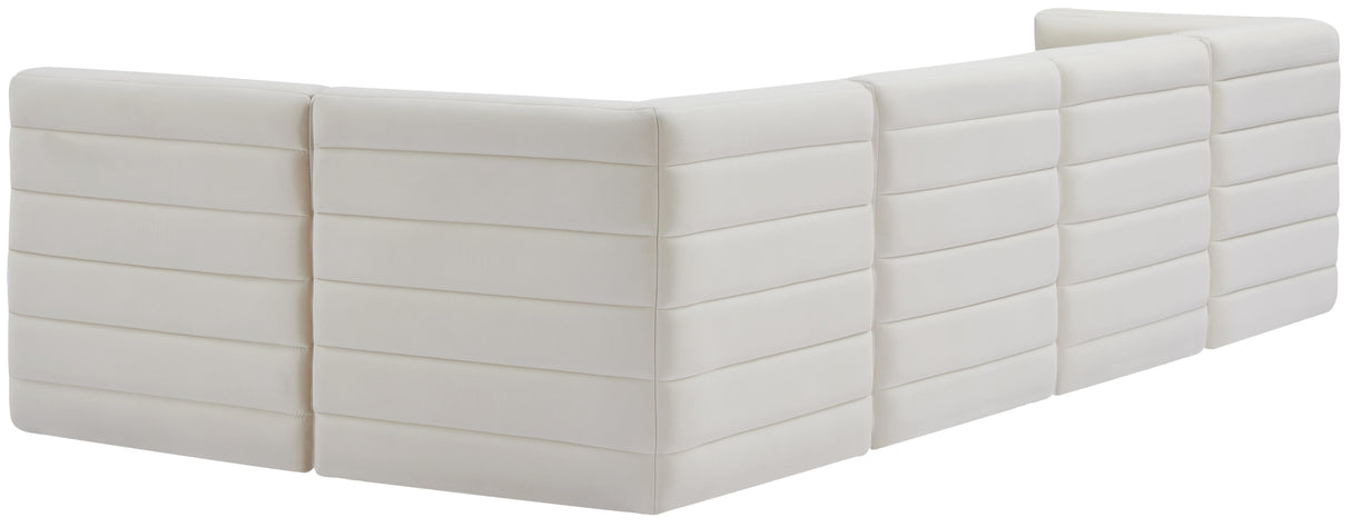 Quincy Cream Velvet Modular Sectional - galleria furniture outlet