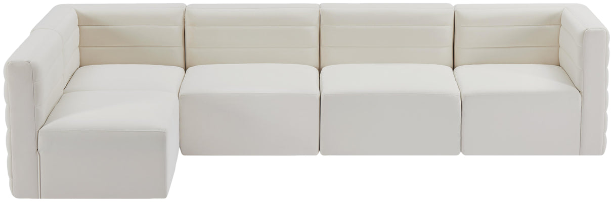 Quincy Cream Velvet Modular Sectional - galleria furniture outlet