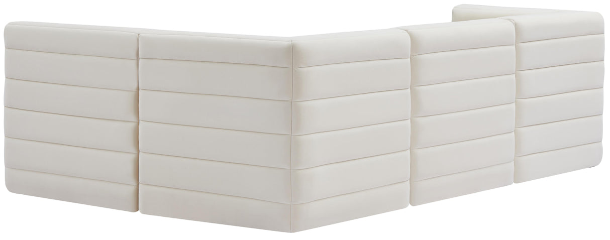 Quincy Cream Velvet Modular Sectional