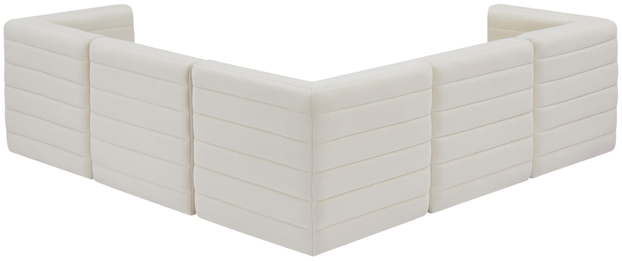 Quincy Cream Velvet Modular Sectional - galleria furniture outlet